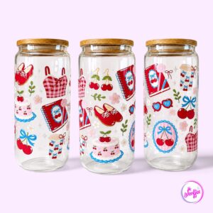 RETRO CHERRY GLASS CAN
