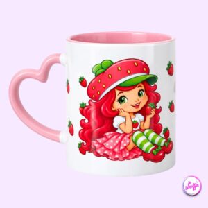 🍓 Strawberry Sweetness Pink handle Mug